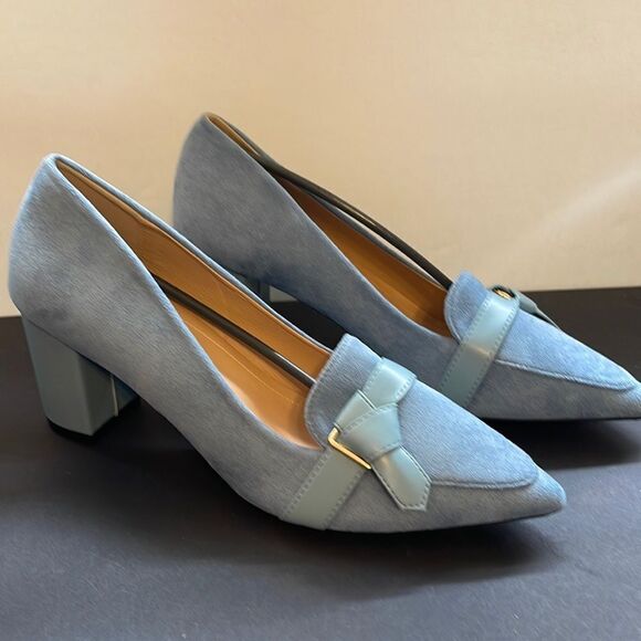 No Name Chunky Brushed Velvet Pumps - Picture 1 of 7